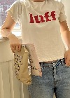 luff logo t-shirt - light beige